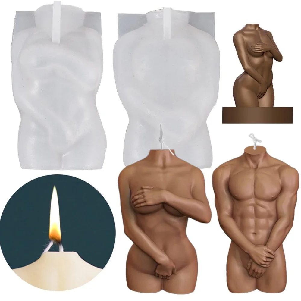 

Free sample Wholesale Human Women resin molds Silicone Female Body Candle Moulds moldes de silicon soap