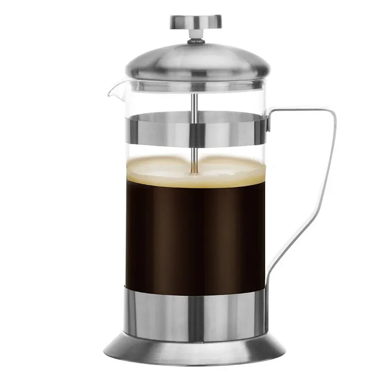 

High borosilicate glass camping portable manual french press coffee maker travel