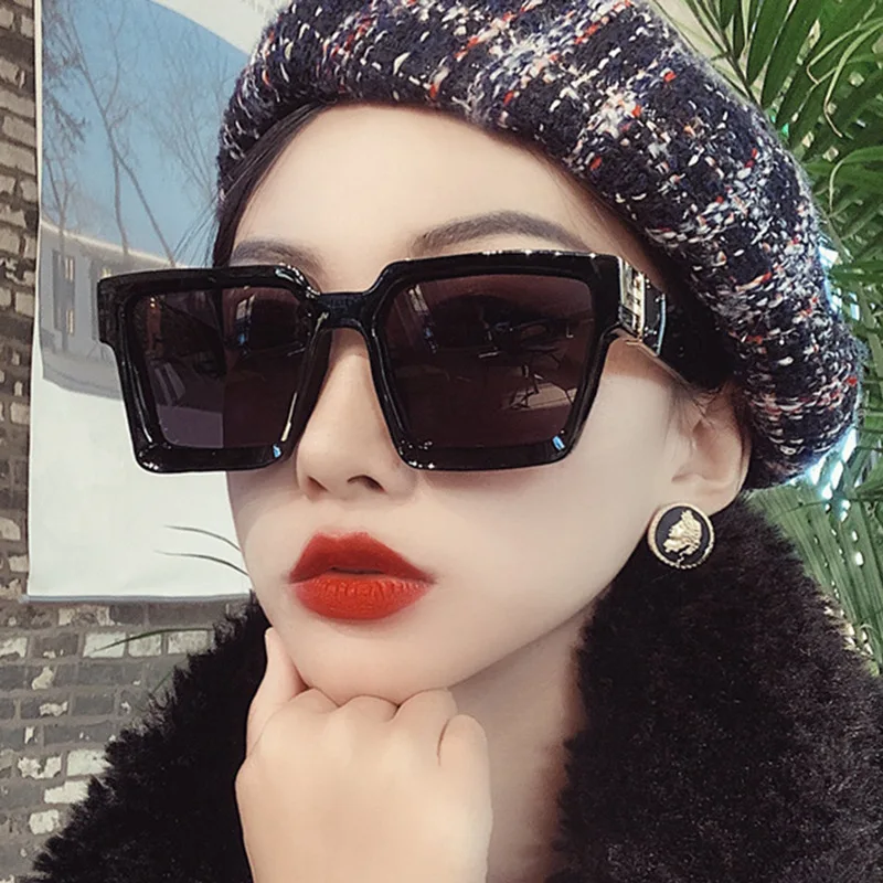 

Custom 2020 New Fashion Sexy Sunglasses Vintage Large Frame Square Sunglasses For Female, Picture
