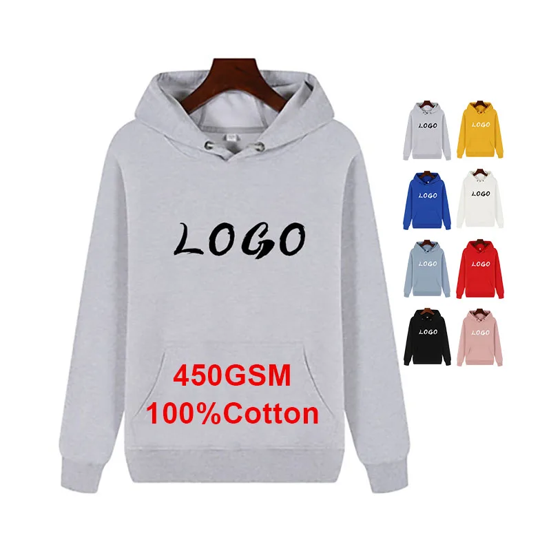 

Wholesale high quality 450gsm 100%cotton private label blank hoodies bulk ladies vintage wash men pullover hoodies, Multi colors