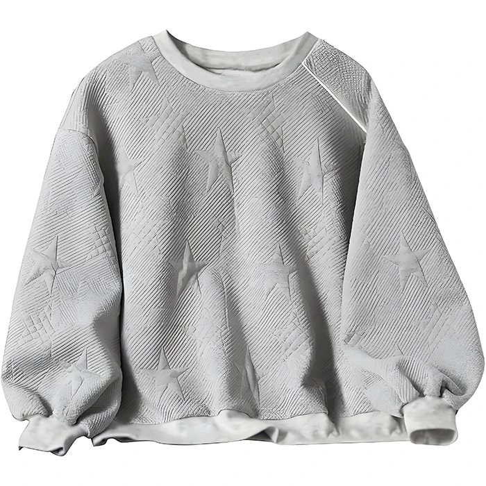 Custom LOGO Men Mohair Sweater Fuzzy Jacquard Pattern Knitwear Winter Pullover Knitted Jumper Men Mohair Knit Sweater