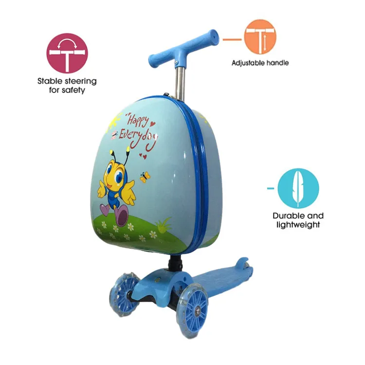 

Hard Shell Abs Foldable Bag Children Kids Travelling Rolling Luggage Suitcase Case School Trolley Scooter Bags Set For Girls, Contact me to get more color