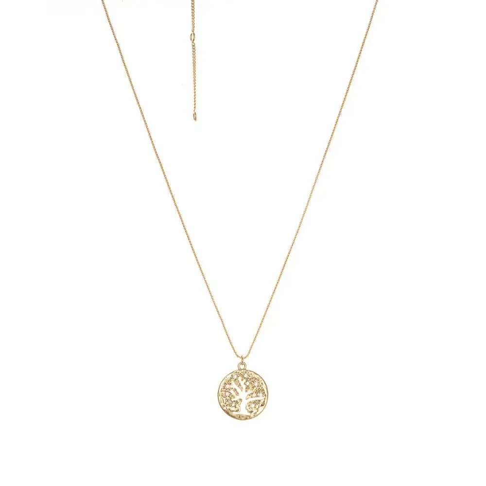 

14K gold plated tree zirconia box chain pendant necklace, As request