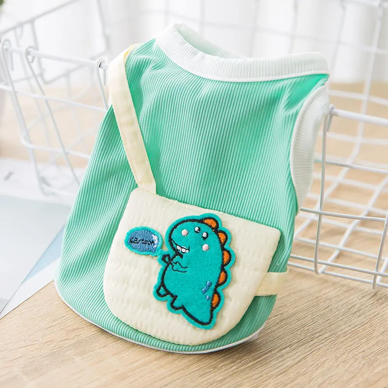 

New cute cartoon cat clothes cute pet vest summer sleeveless puppy vest for dogs