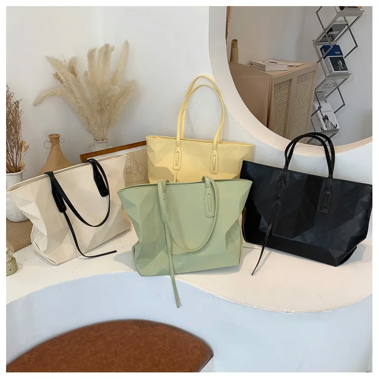 

2021 hot sale Women's plaid pattern fashion casual one shoulder tote handbags