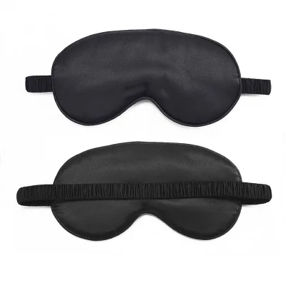 

New arrvial hotel travel mulberry fever blindfold black natural silk sleeping eye mask