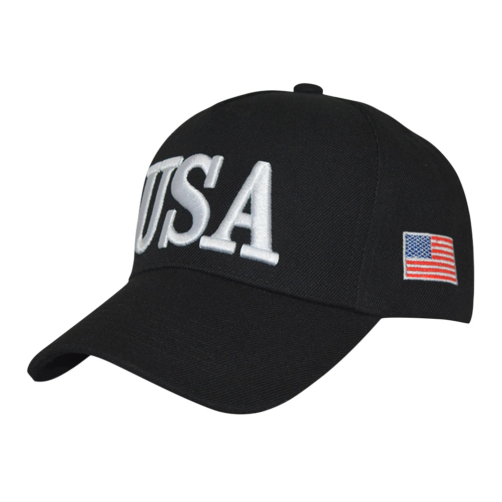 

Hot Sale Embroidered Big USA Letter Side America Flag 45 46 Number Outdoor Camping Cotton Dad Baseball Snapback Hat Caps