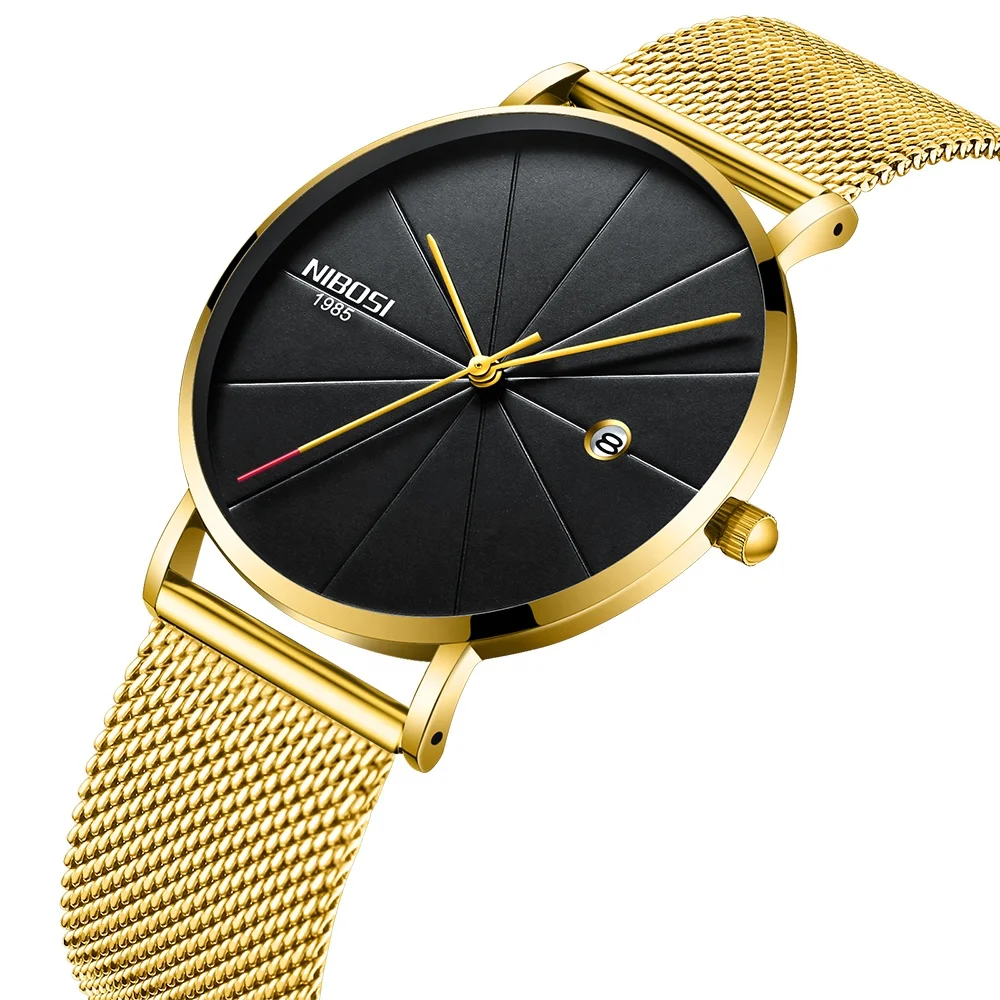 

NIBOSI 2321 Ultra Thin Watches Men Classic Quartz Watches Men's Wrist Watch