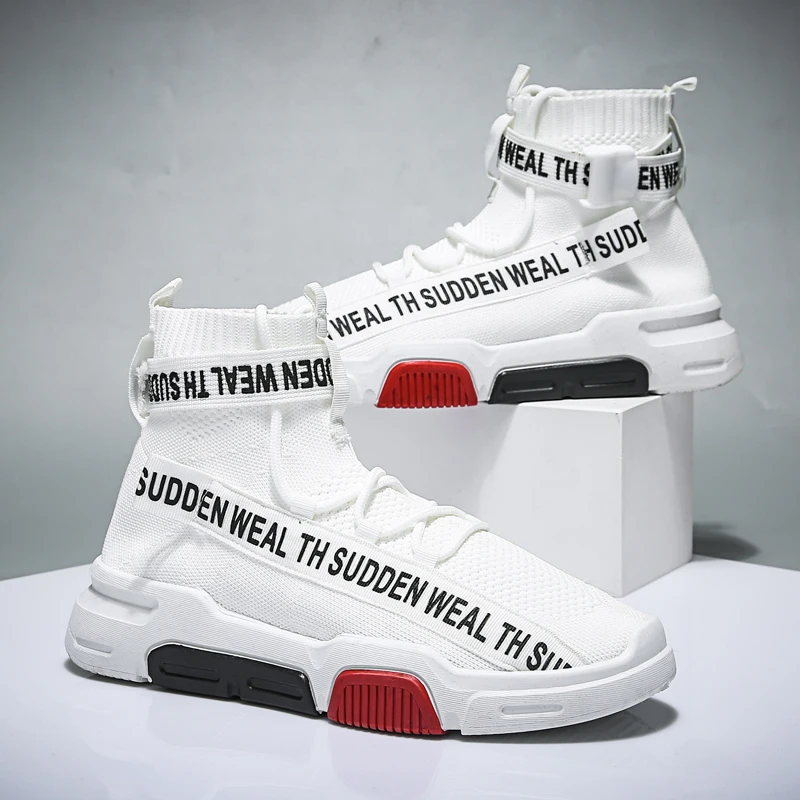 

High quality factory price knit upper breathable men sneakers male shoes men sport shoes, Optional