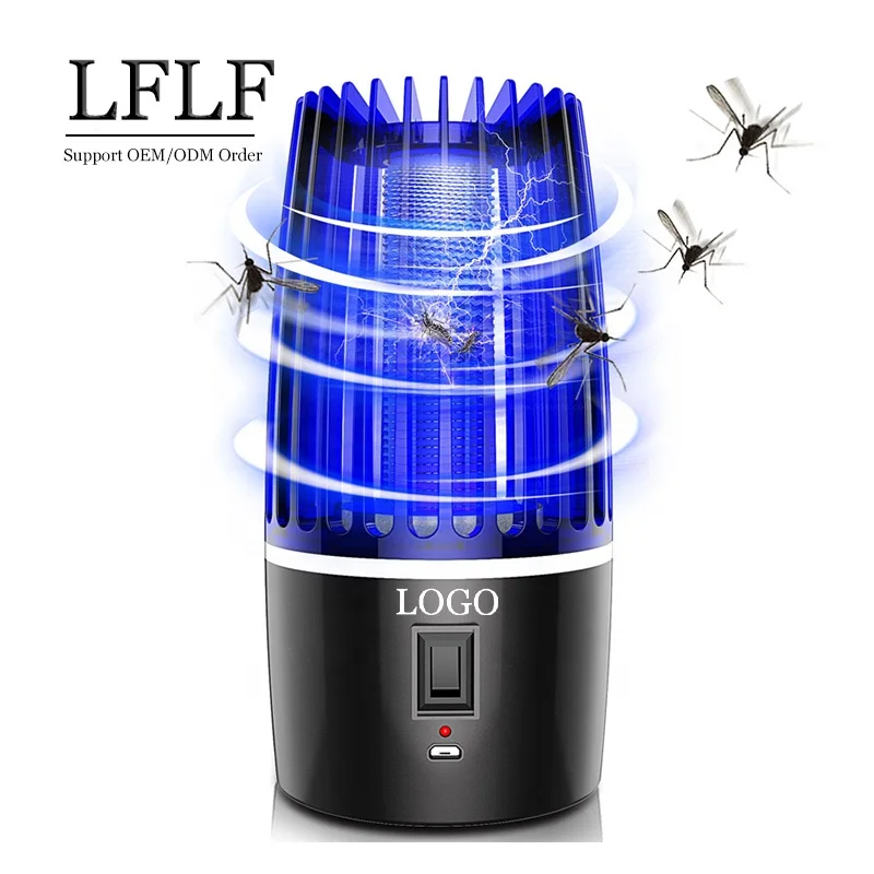 

OEM Thunder Portable Mosquito Killer Trap Lamp Outdoor Rechargeable Night Light Mosquito Killer lamp Fly Bug Zapper indoor, Black