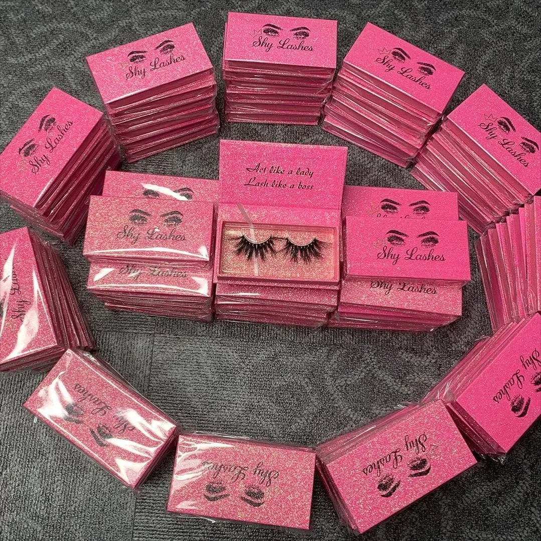 

Individual lashes Winged 25mm 3d mink eyelashes wholesale private label with newest umbrella lash packaging full strip lashes, Natural color