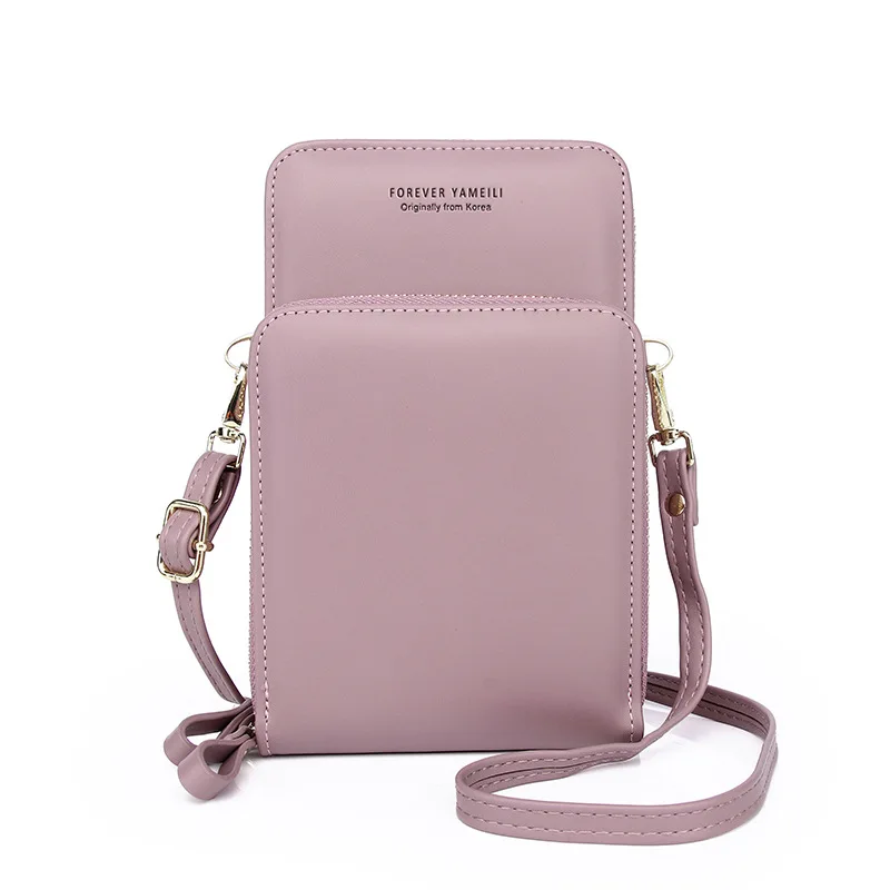 

2021 New PU Mobile Phone Bags Female Ins Multifunctional Shoulder Card Women Hand Bags Crossbody Phone Bag, Wine red, black, pink, purple, apricot