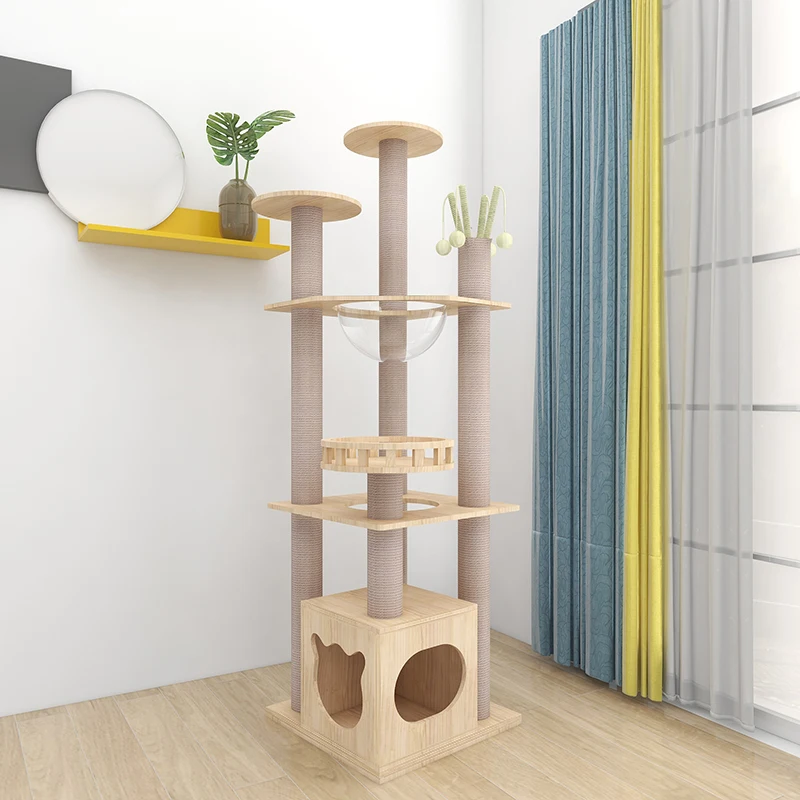 

A-08 China Factory tree shape products indoor cat tree cat house, Picture