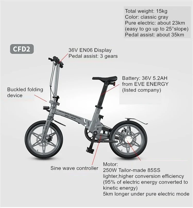 Song Of Youth Folding Bike 16 Folding Bicycle Electric Vintage Electric