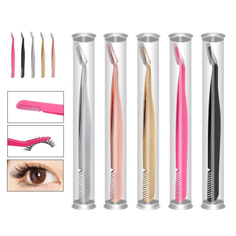 

False Eyelash Extension tweezers Stainless Steel tweezer Make Up Tools custom tweezers eyelash, Customer's choice