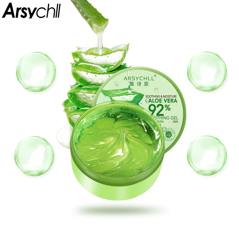 

ARSYCHLL Organic Aloe Vera Gel Cold Pressed Healthy Skin Hair After Sun Relief Soothing Moisture 92% Aloe Vera Gel 160ML