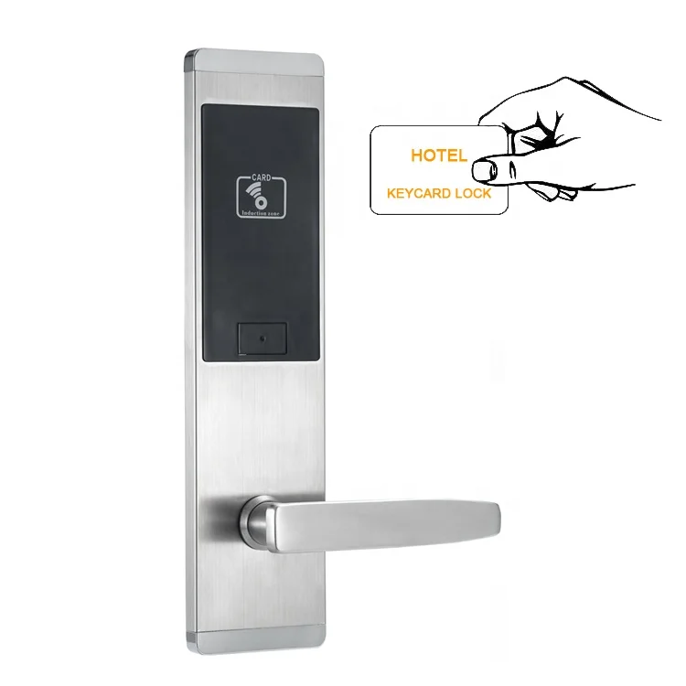 High Quality Electronic Hotel Key Card Smart Wooden Door Lock For Hotel