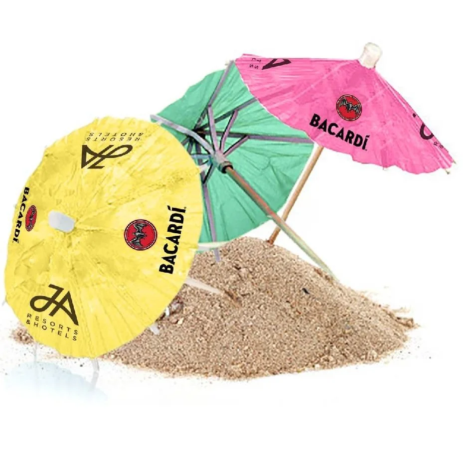 

garnish small customized logo Colored disposable originality cocktail umbrella