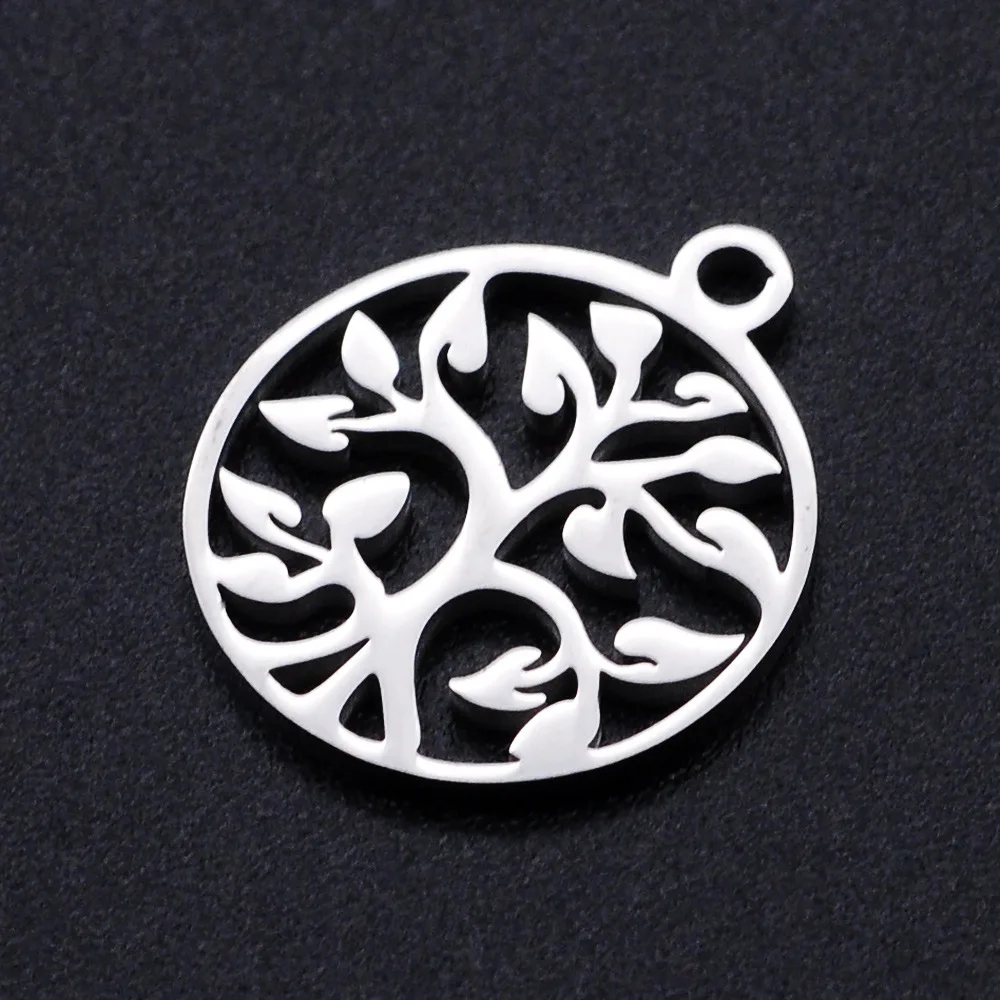 

Stainless Steel Round Hollow Life Tree Pendant DIY Jewelry Accessories
