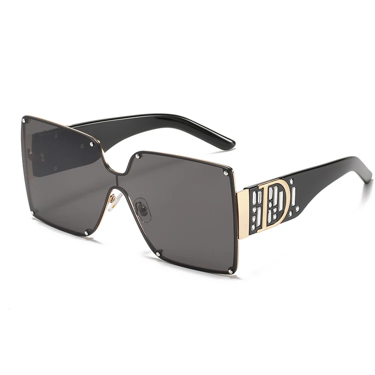 

Newest fashionable high quality large frame oversize women square diamond sunglasses, Custom colors