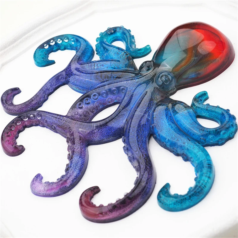 

L0052 Wholesale Hot selling DIY Epoxy Resin Home Ornament Octopus Silicone resin Molds