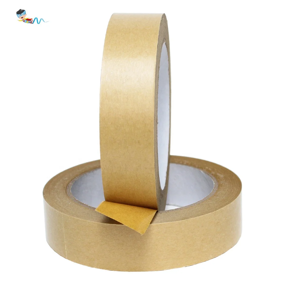 2- Recyclable Brown Color Kraft Paper Gummed Sealing Packing Packaging Self Adhesive Tape