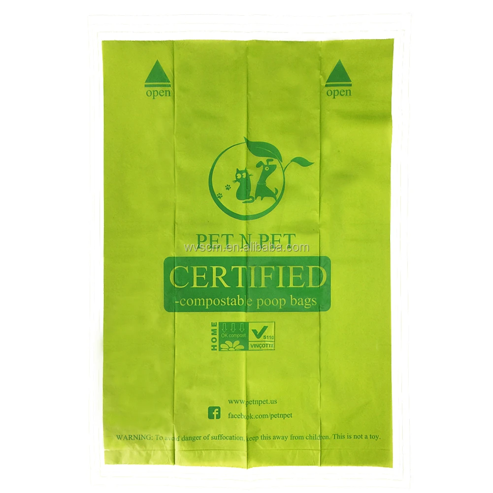 100 Eco Friendly Custom Biodegradable Waste Bags For Dog Compostable