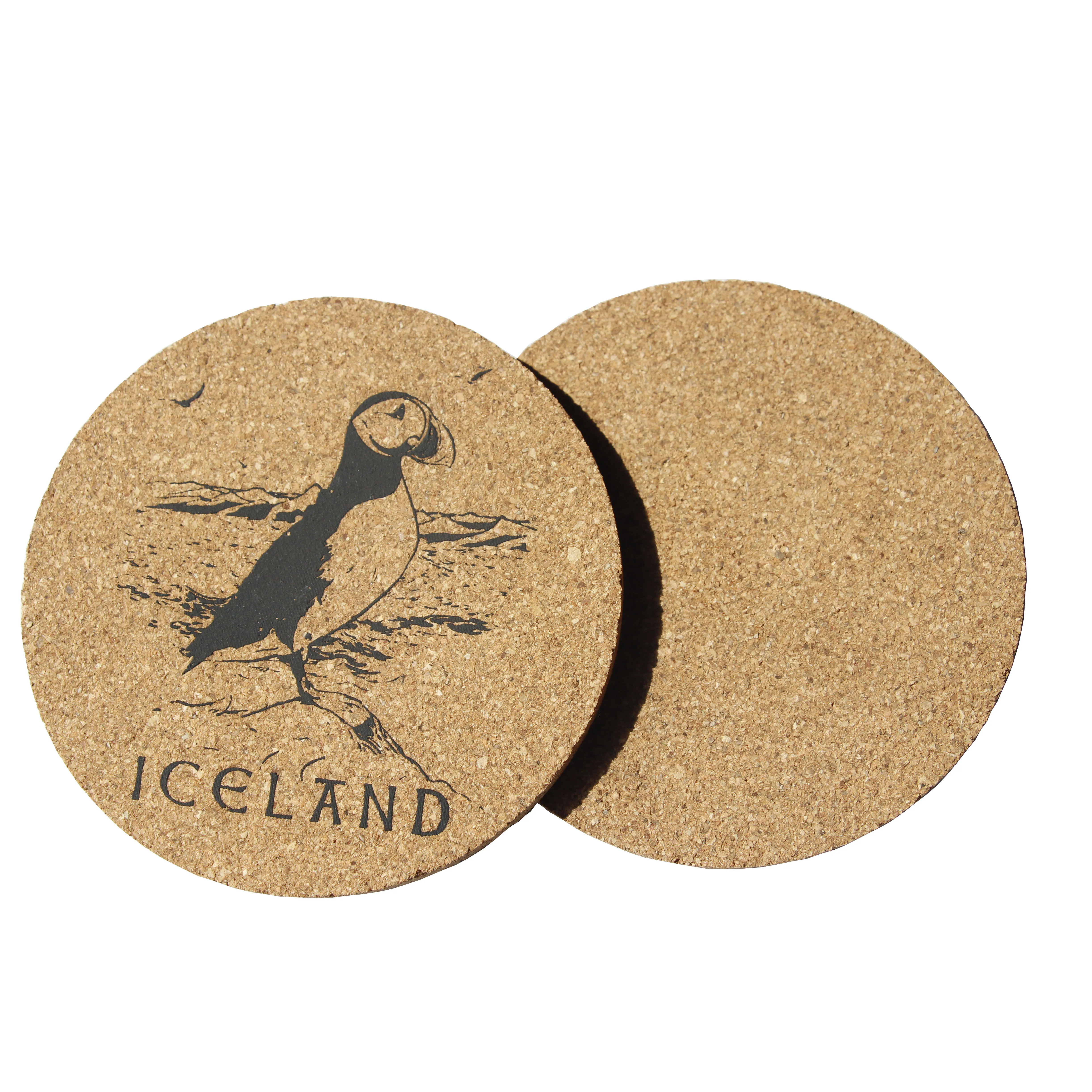 

New Product 10 Cm Mdf Tourist Souvenir Square Protective Discs Oem Cork Round Cup Coaster, Cmyk or custom