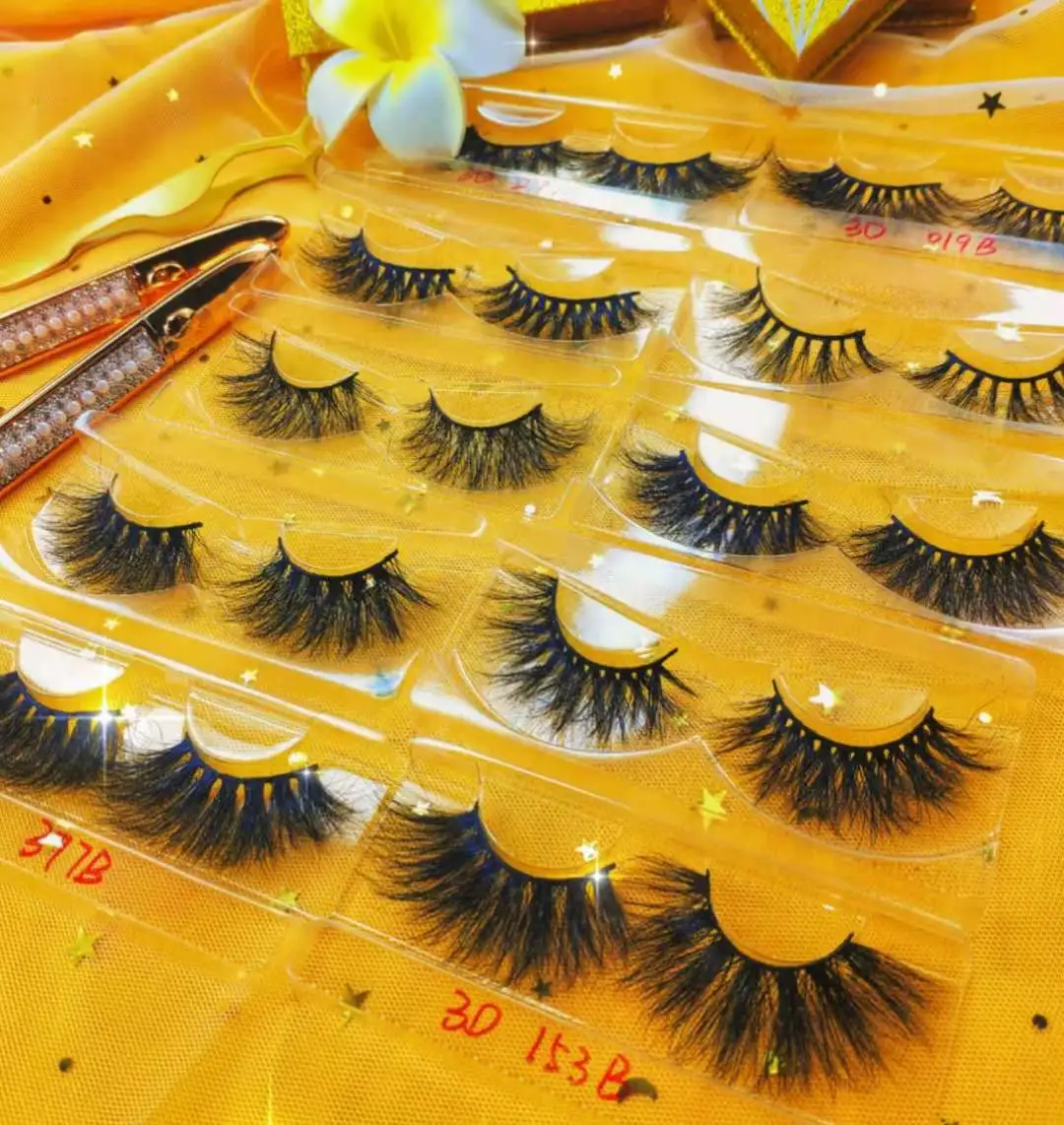 

Private label custom natural 3d mink lashes packaging box mink lashes Long Dramatic 25mm Real Siberian Mink Eyelashes