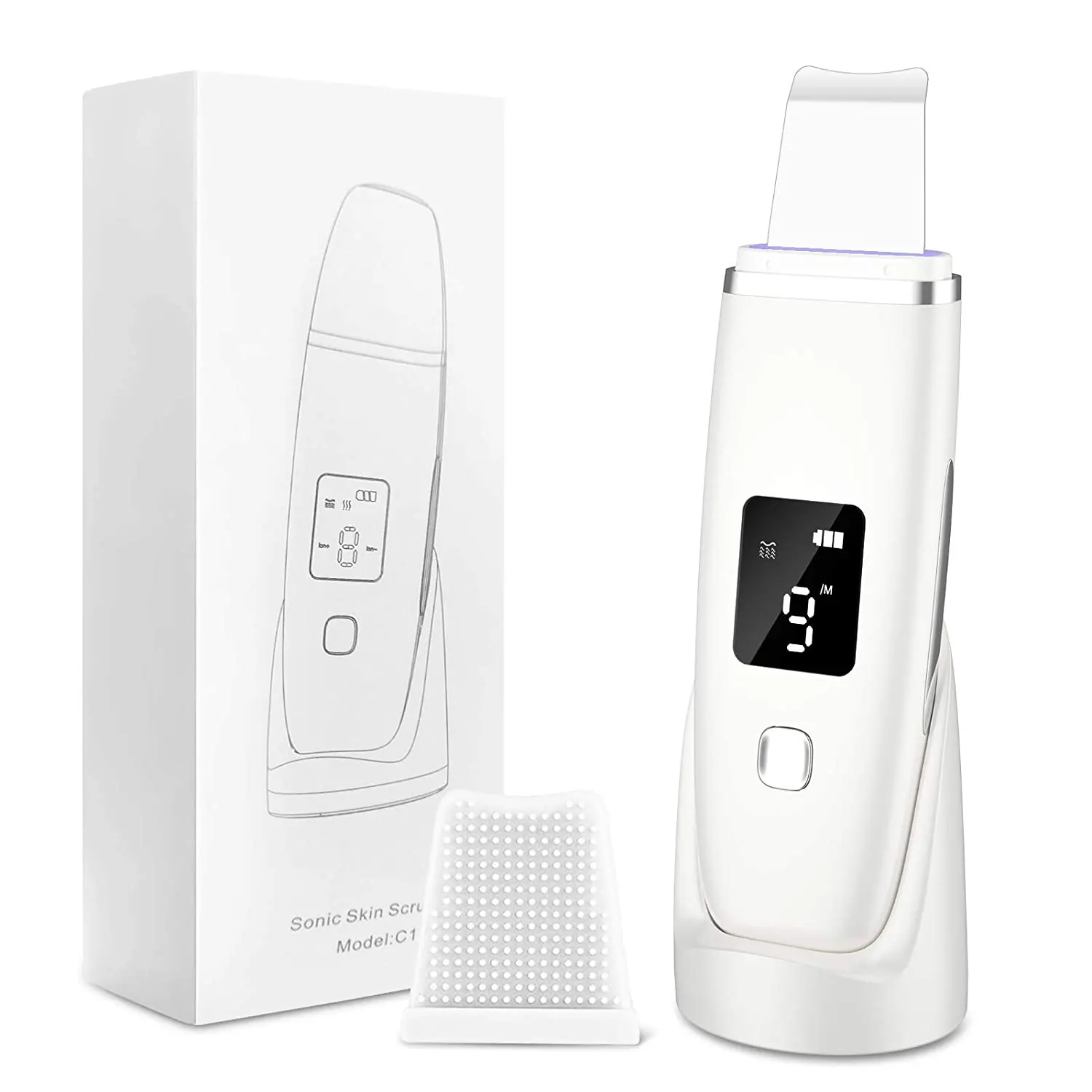 

new ultrasonic skin scrubber face facial spatula