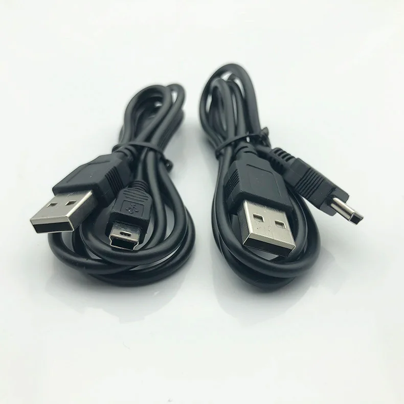 

Free shipping 0.8m 1m usb to mini usb charging cable, Black