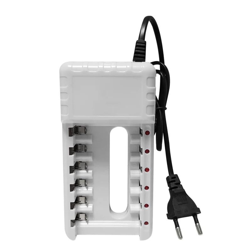 

Wholesale 6 slots Intelligent Charger with LCD Display for Li-ion/LiFePO4/Ni-MH/Ni-Cd/AA/AAA Battery Charger, White