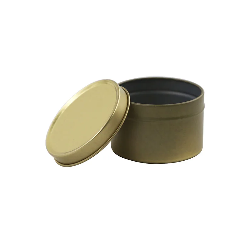 Custom Design Round Gold Metal Candle Tin Box Wholesales Buy Small