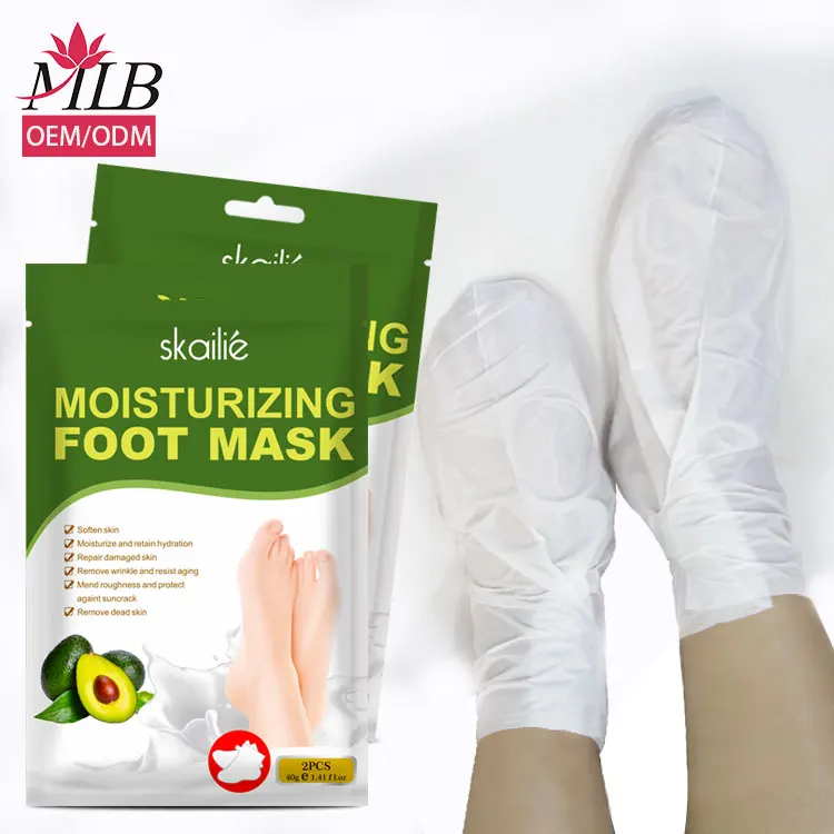 

Wholesal foot gloves whitening mask high quality oem professional natural nourishing moisturizing dry skin care foot mask, White