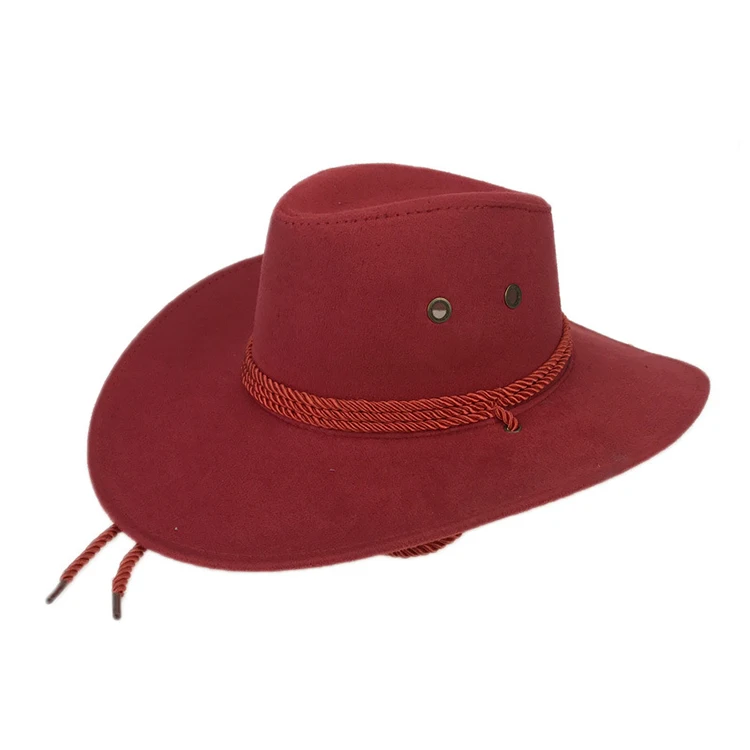 

Men Women Millinery Outdoor Sunbonnet Casual Fashion Large Brim Hat Cowboy Hat For Father Gift, Red, yellow, khaki, black, pink...