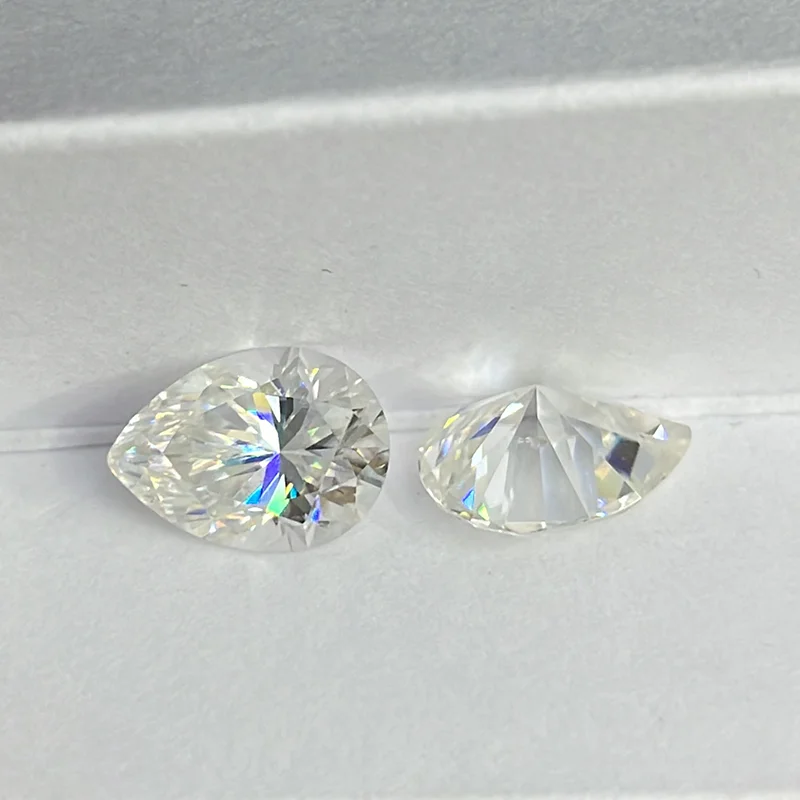 Synthetic 5x7mm 7x10mm 8x12mm D E F VVS1 Pear Brilliant Cut Moissanite Starsgem Gems Stones Wholesale Loose Moissanite Diamonds