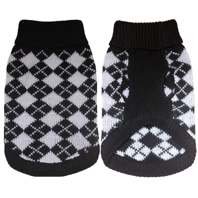 

Manufacturer Wholesale Multi-colors Pet Apparel Jumpers Warm Soft Spring Winter Plaid Jacquard Sweater Pet Dog Clothes