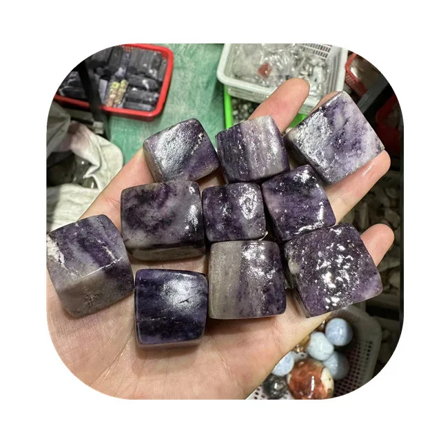 

Wholesale polished 20-30mm crystals healing stones bulk natural purple sugilite crystal cube for sale