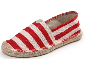 
china factory wholesale cheap linen jute espadrilles shoes, slip on flat loafers fashion casual sneakers canvas women men shoes 