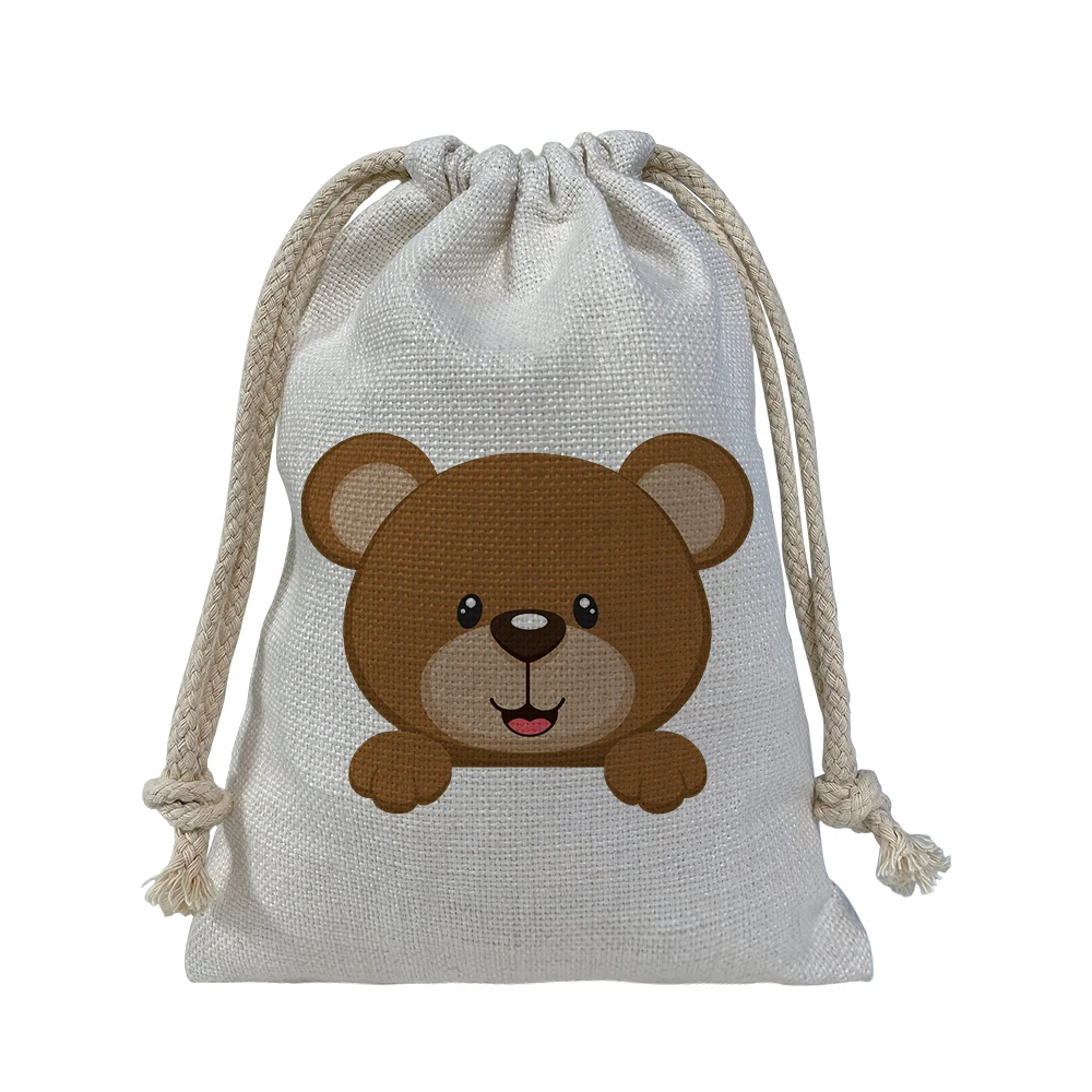 

Subbank Personalized Custom Print 14*18CM Small Gift Drawstring Bag DIY Sublimation Blank Mini Linen Bags Drawstring