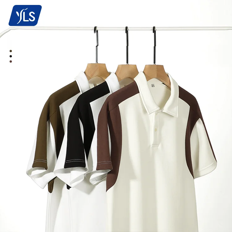 YLS1177 Unisex Pique Cotton 220g Two Color Polo Shirt Custom Printing Para Hombres Relax Fit Golf Shirts for Men