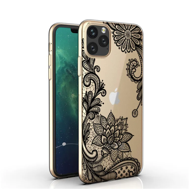 

Clear UV Printing Phone Case Cover Beautiful Flower Print Mobile Phone Cover For iPhone 12 12 mini PRO 11 11pro max X Soft Cases