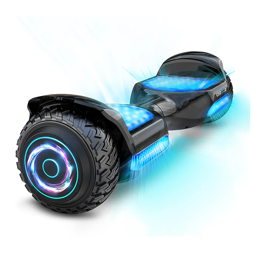 

GYROOR Chrome Hoverboard Electric Scooter with Blue tooth Sparker hover hoverboard