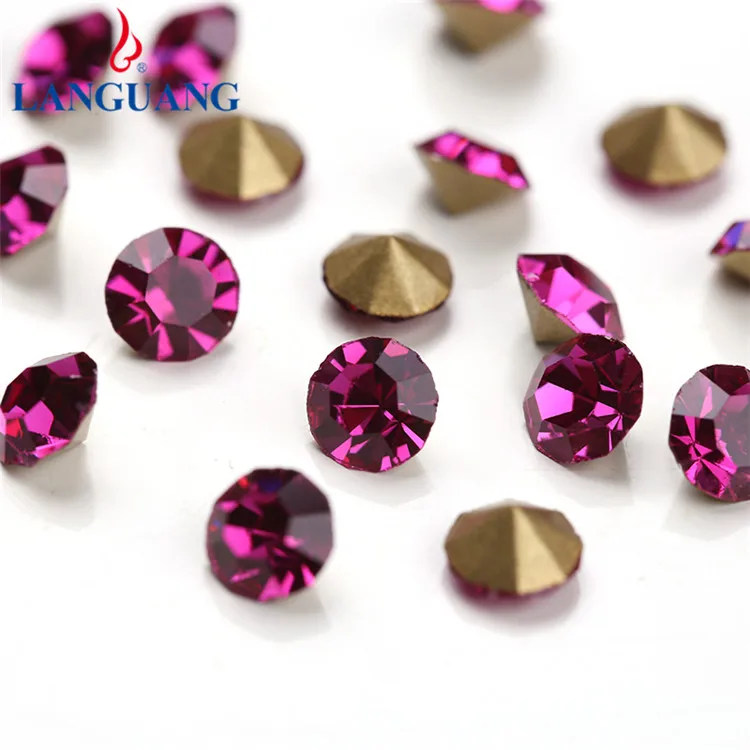 

Lan Guang SS4 SS6 SS8.5 SS10 SS12 SS14 SS16 SS20 SS28 SS34 Clear Fuchsia Pointback Glass Rhinestone