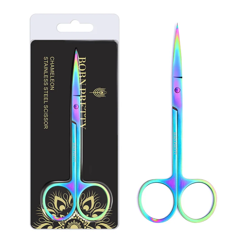 

BORN PRETTY High Precision Staight Head Titanium Stainless Steel Scissor Nail Art Tool