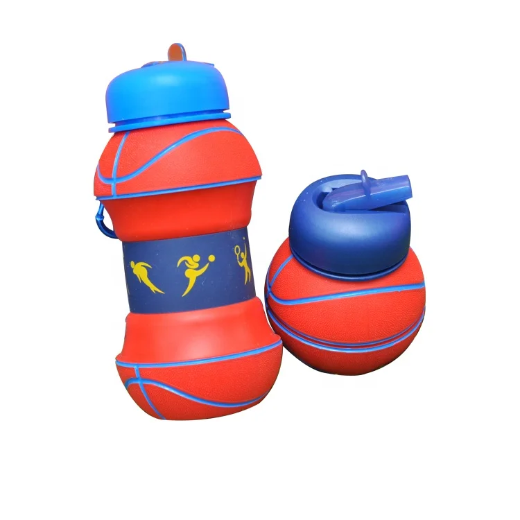 

Wholesale BPA Free Foldable Silicone Sport Collapsible Water Bottle With Custom Logo, Any color color is accepted