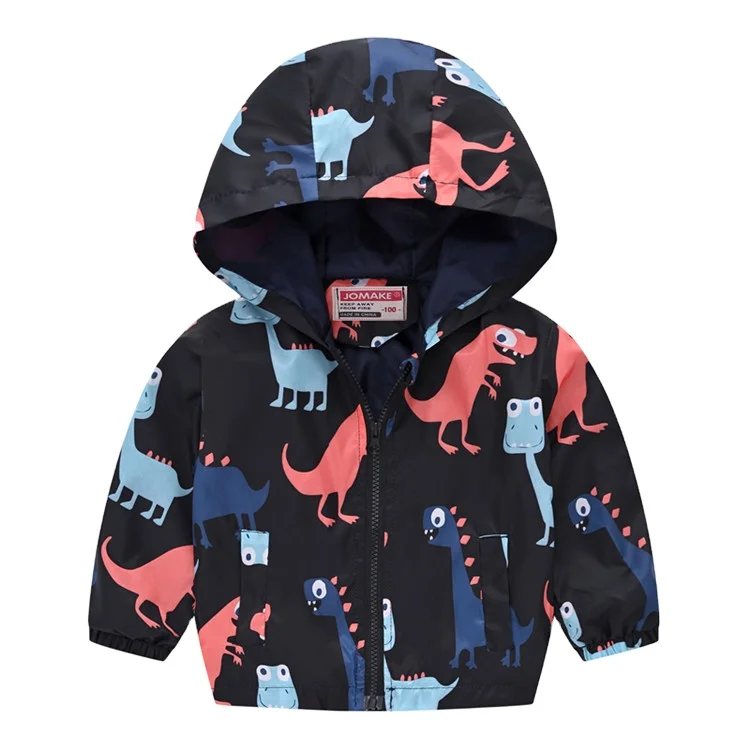 

Kids Clothes Boys Jackets Children Hooded Zipper Windbreaker Toddler Baby Fashion Print Coat Infant Waterproof Hoodies For Girls, Shown