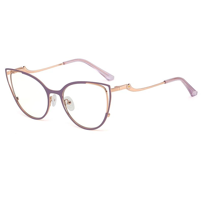 

WH636 Vintage Cat Eye Anti-blue Light Metal Glasses Frames Eyewear Myopia Glasses Men Women Optical Fashion Computer Glasses