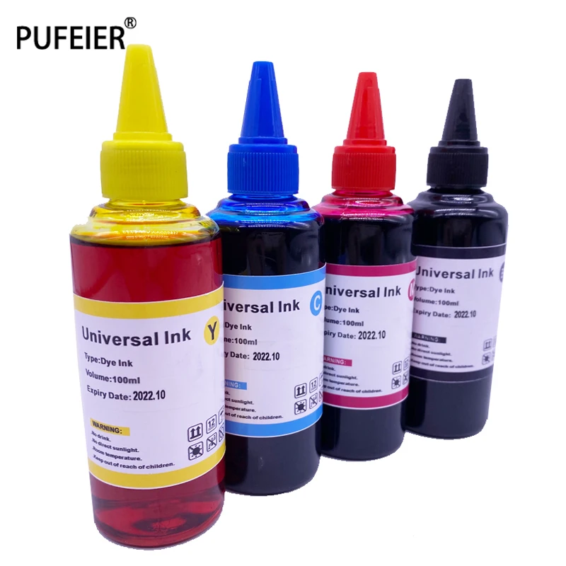 

100ML Bottle Bulk Universal Dye Ink Compatible For Epson Canon HP Brother Refill Inkjet Printer Dye Based Ink