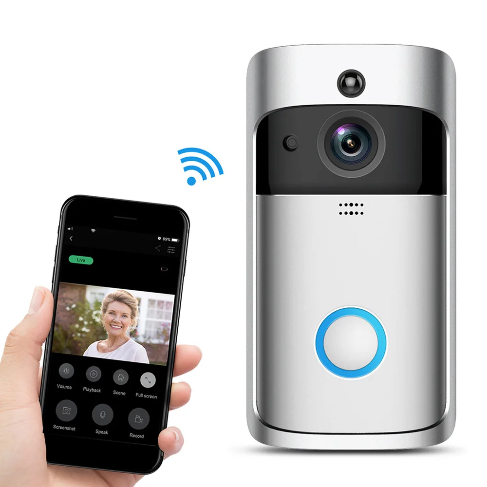 

Smart doorbell wifi wireless video intercom door ring security camera bell 720p